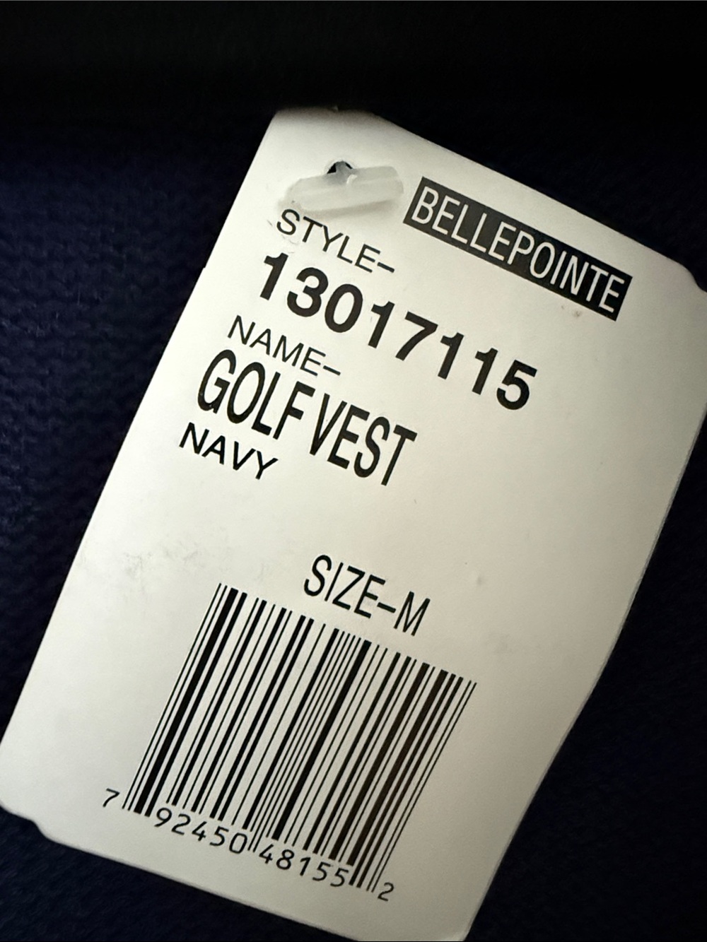 BellePonte Navy Golf Themed Embroidered Vest with Pink Trim Sz M - Picture 8 of 9